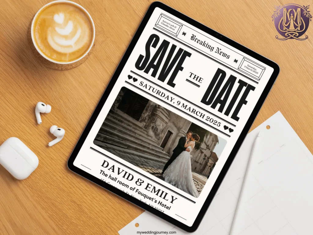 My Wedding Journey - Digital Save the Date Wedding Invitation