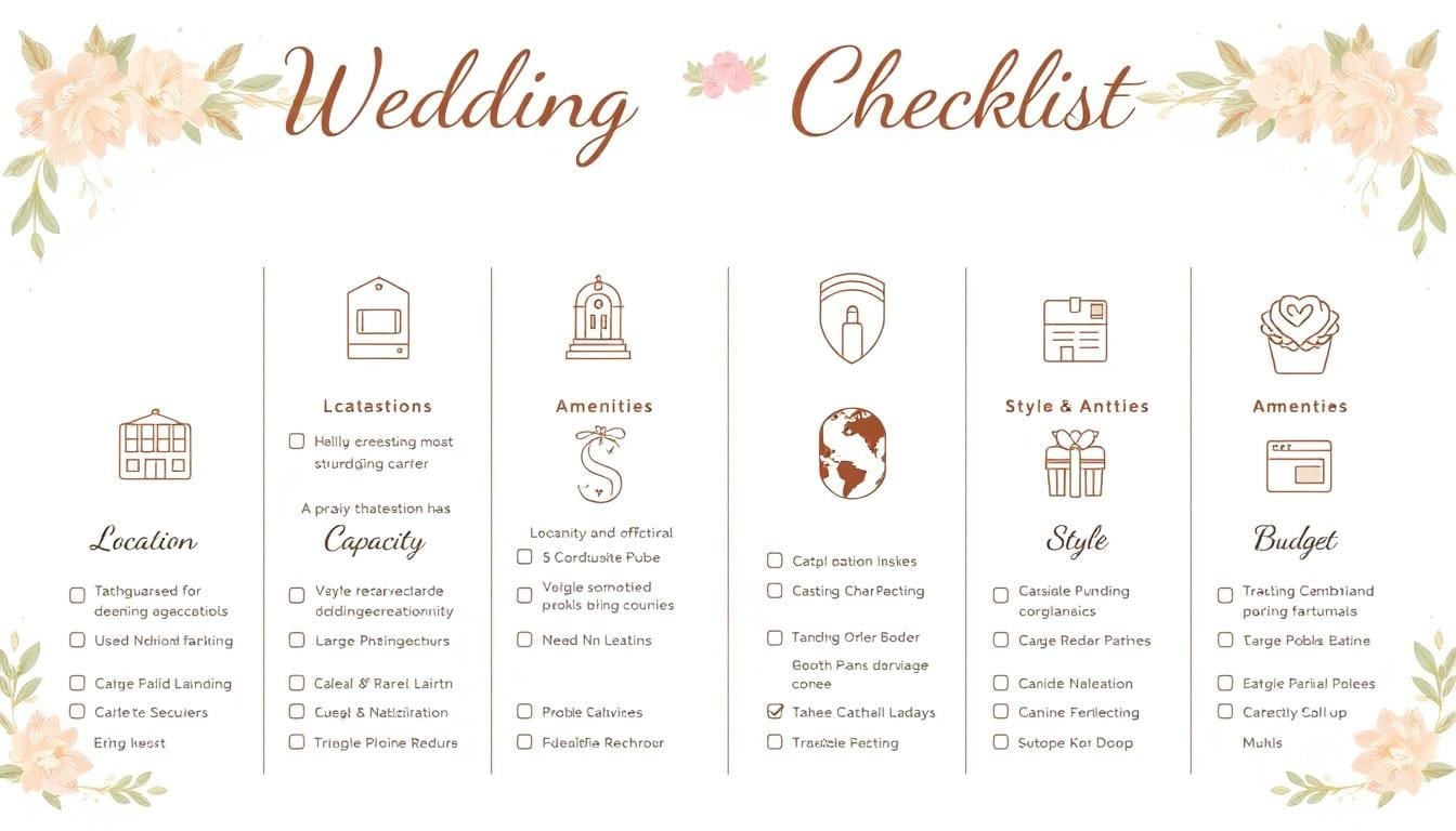 Wedding Checklist for Venue Selection