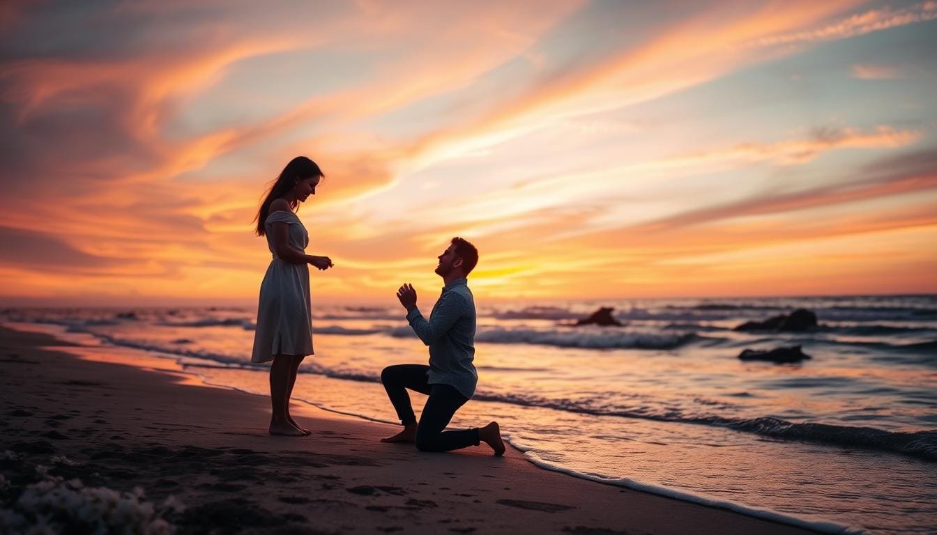 capturing proposal moments romantic engagement ideas -capturing proposal moments - proposing on the beach; sunset proposal