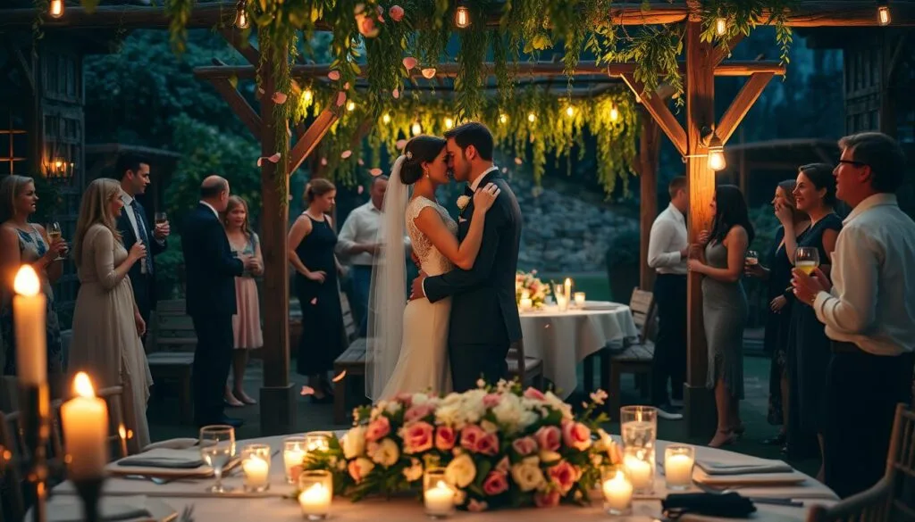 Intimate wedding atmosphere
