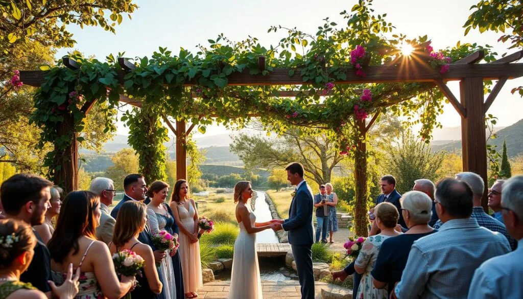 Nature-inspired intimate wedding ceremony