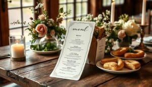 Spring wedding menu