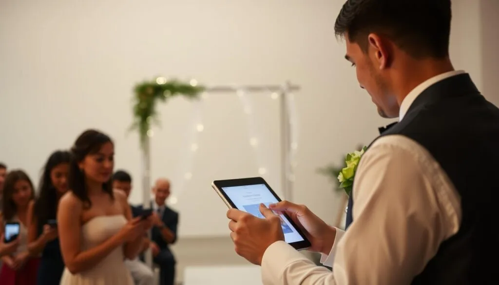 Technology in intimate weddings