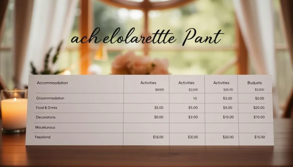 bachelorette party budget categories bachelorette party budget categories
