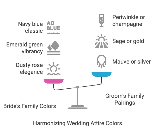 mother of the groom - harmonizing wedding attire colors