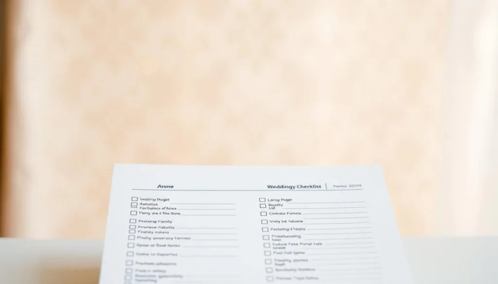 A detailed wedding budget checklist against a soft, dreamy background. In the foreground, a clean, minimal design showcases various budget categories neatly arranged, with check boxes and icons to visualize the planning process. The middle ground features a warm, bokeh-filled ambiance, with a subtle, elegant pattern or texture as the backdrop. Soft, natural lighting casts a serene, aspirational mood, inviting the viewer to imagine their own wedding day planning. The overall composition conveys a sense of organization, while maintaining a visually pleasing, magazine-worthy aesthetic. A detailed wedding budget checklist against a soft, dreamy background. In the foreground, a clean, minimal design showcases various budget categories neatly arranged, with check boxes and icons to visualize the planning process. The middle ground features a warm, bokeh-filled ambiance, with a subtle, elegant pattern or texture as the backdrop. Soft, natural lighting casts a serene, aspirational mood, inviting the viewer to imagine their own wedding day planning. The overall composition conveys a sense of organization, while maintaining a visually pleasing, magazine-worthy aesthetic.